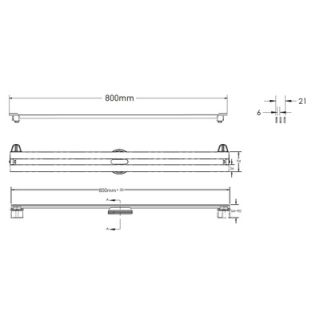 Душевой лоток Berges Wasserhaus Super Slim 090054 80 Матовый хром